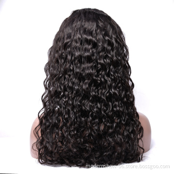 High Feedback Virgin Hair Wigs Vendors Water Wave Full Lace Human Hair Wig
